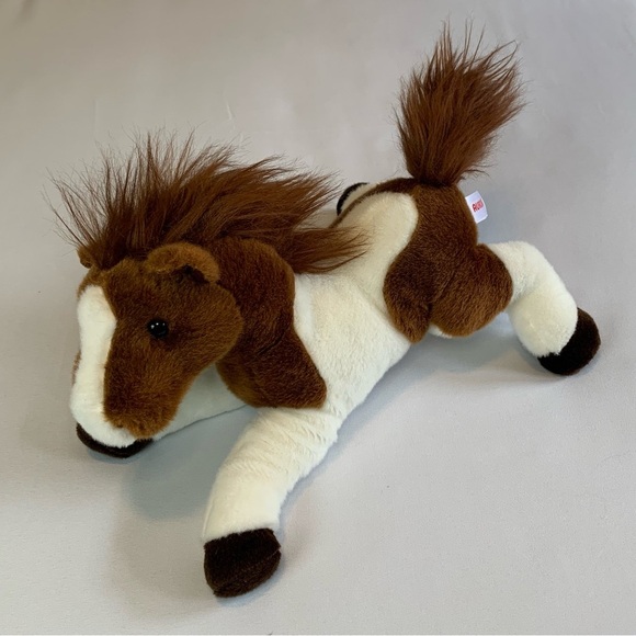 Plush Aurora Pinto Pony Horse Brown/White 2019 - Picture 2 of 13